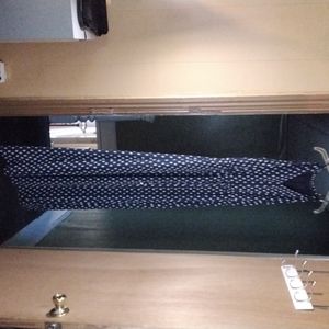 9 blue & white polkadot dress